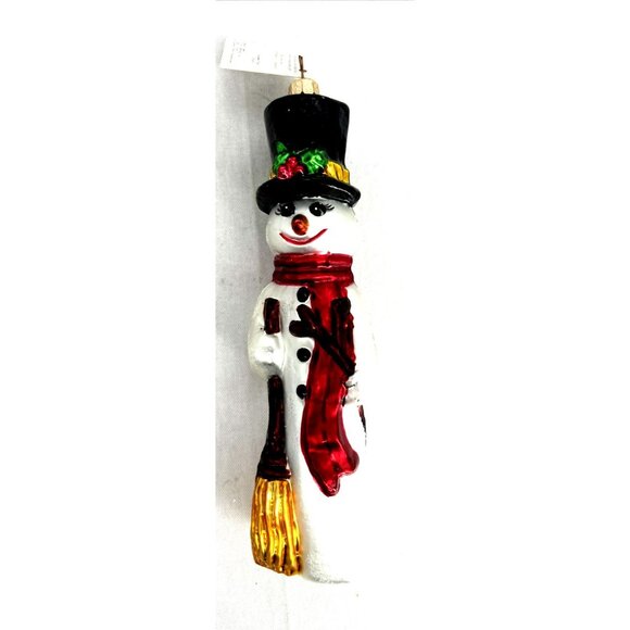 Christopher Radko Blown Glass Ornament Slim Chuckles 9" Hand Painted Vintage - Picture 1 of 9